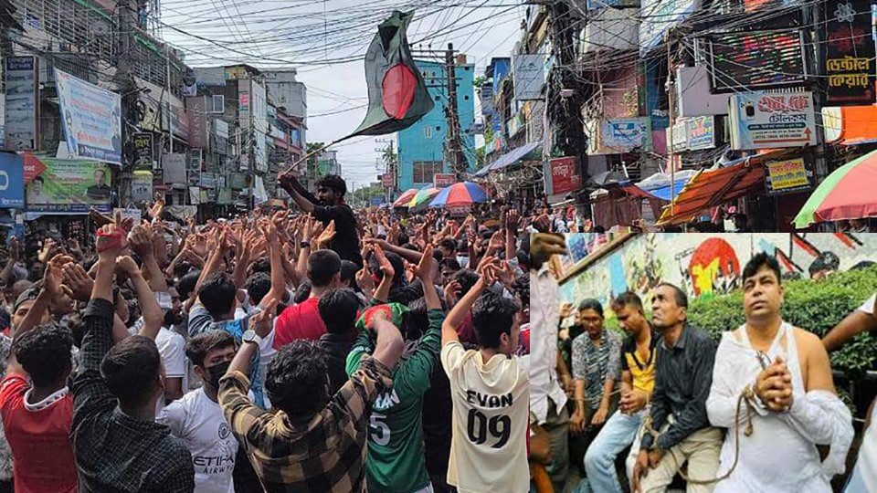 The agitators tied the people who came to pay their respects with ropes