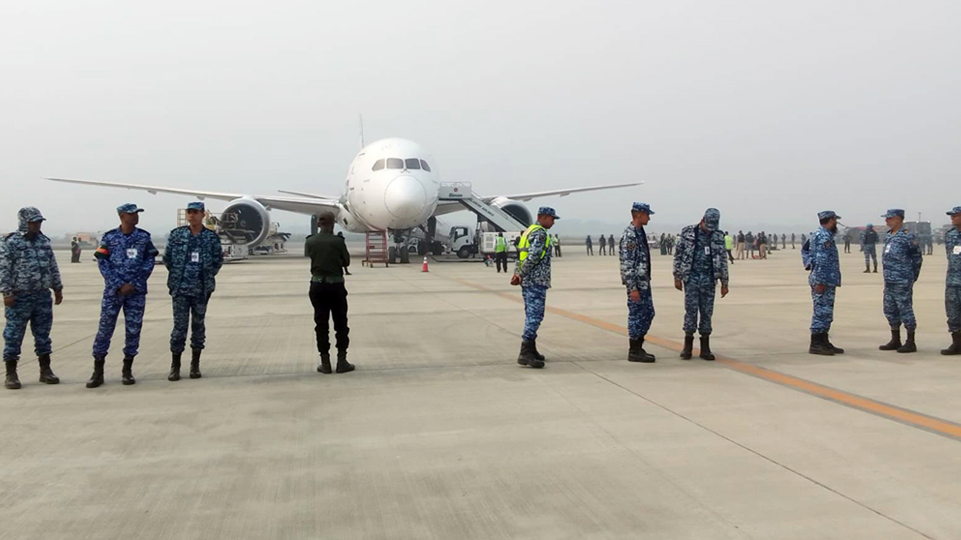 Bomb threat, search underway on plane!