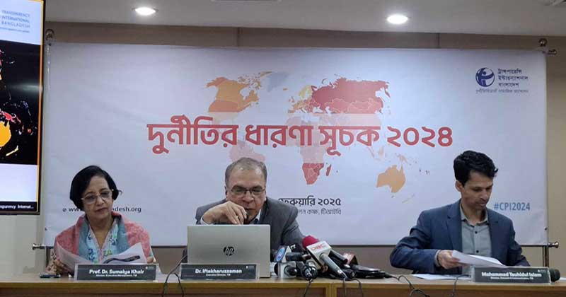 "Bangladesh slips two places in corruption index, ranks 14th out of 180 countries"