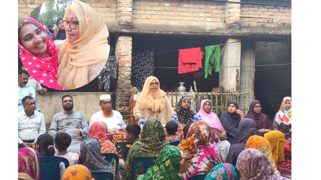 অসুস্থ নেতা–কর্মীদের বাড়িতে বিএনপির সিনিয়র নেত্রী রেহেনা আজাদ