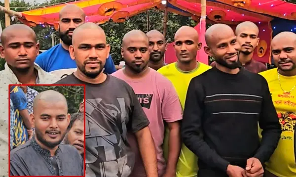 Unique example of a sick friend in Comilla: 10 friends shave together to boost morale
