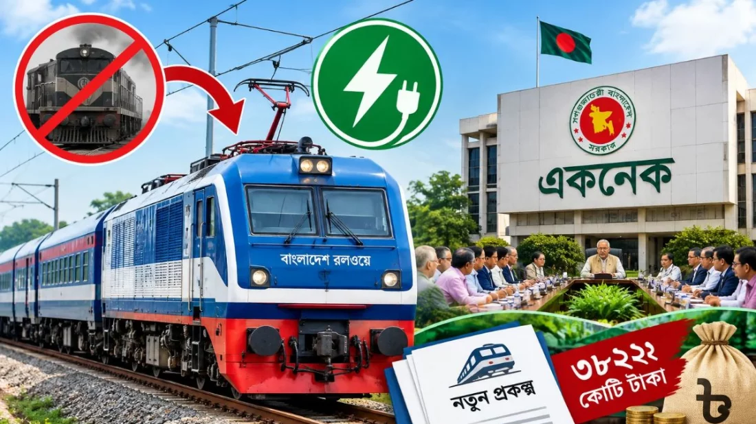 নারায়ণগঞ্জ-ঢাকা-জয়দেবপুর রুটে চলবে বৈদ্যুতিক ট্রেন, ব্যয় ৩৮২২ কোটি