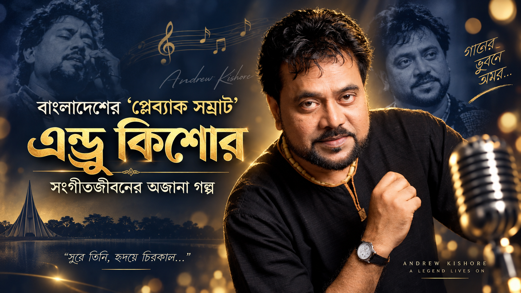 The unknown story of the musical career of Andrew Kishore, the 'Playback Emperor' of Bangladesh